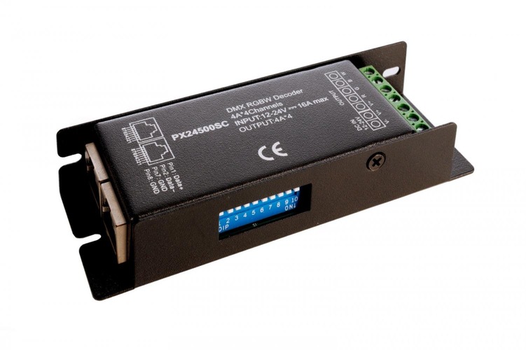 Ovladače a stmívače pro jednobarevné LED pásky - IMPR 843273 Kontroler stmívače R-DMX 3+1 12/24V - LIGHT IMPRESSIONS - foto 1