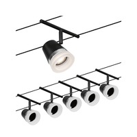 Sady - P 94463 Lankový systém Cone základní sada GU5,3 max. 5x10W 230/12V černá mat/chrom - PAULMANN