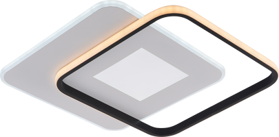 LED stropní svítidla - LED stropní svítidlo CCT 60W bílá + černá stmívatelné + dálkové ovládání