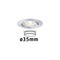 Koupelnová - P 94296 LED vestavné svítidlo Nova mini výklopné 1x4W 2.700K hliník broušený 230V - PAULMANN