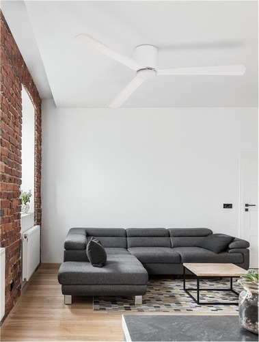 Ventilátory - NV 9952325 Stropní ventilátor DELL tělo z hliníku matná bílá 3ABS dřevěné listy - NOVA LUCE - foto 1