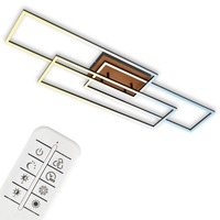 Hranatá - BRILO 3676-014 CCT LED stropní svítidlo, 116,5 cm 18 W, 2200 lm, černá - BRILO