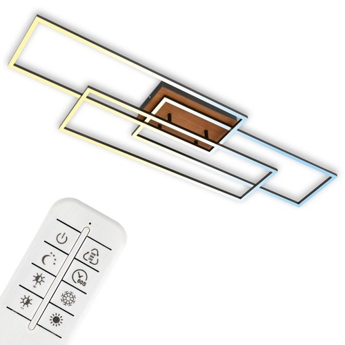 Hranatá - BRILO 3676-014 CCT LED stropní svítidlo, 116,5 cm 18 W, 2200 lm, černá - BRILO - foto 1