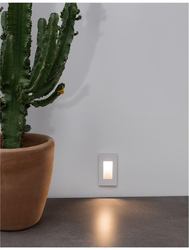 Zapuštěná - NV 9083021 Venkovní zapuštěné svítidlo do zdi COVE matný bílý litý hliník a skleněný difuzor LED 1.5W 3000K 200-240V 120st. IP54 - NOVA LUCE - foto 1