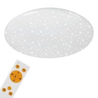 Kruhová - BRILO 3368016 LED stropní svítidlo hvězdné nebe, CCT, noční světlo, dálkový ovladač, stmívatelné (starý kód: BRILO 3368-016) - BRILO