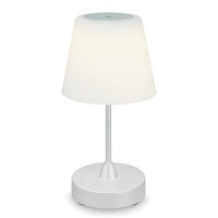 Na stůl - BRILO 7445-014 LED bateriové stolní svítidlo pr.12,5 cm, LED modul, 3W, 350 lm, matný chrom - BRILO