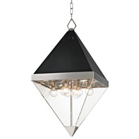 Dekorativní - HVLG 4515-PN-CE Závěsné svítidlo COLTRANE ocel/akryl nikl/čirá E14 8x25W - HUDSON VALLEY