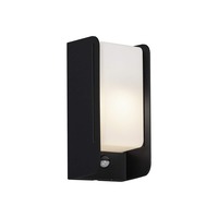 Nástěnná - BRILO 3017-015 Venkovní svítidlo s čidlem 25,5 cm 1x E27 12W černá - BRILO