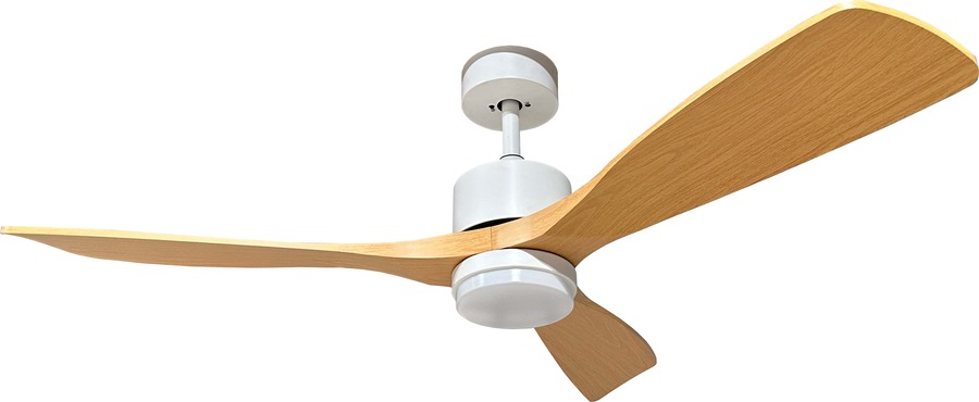 LED stropní svítidla - LED stropní ventilátor 18W/3CCT bílé dřevo + dálkové ovládání - foto 1