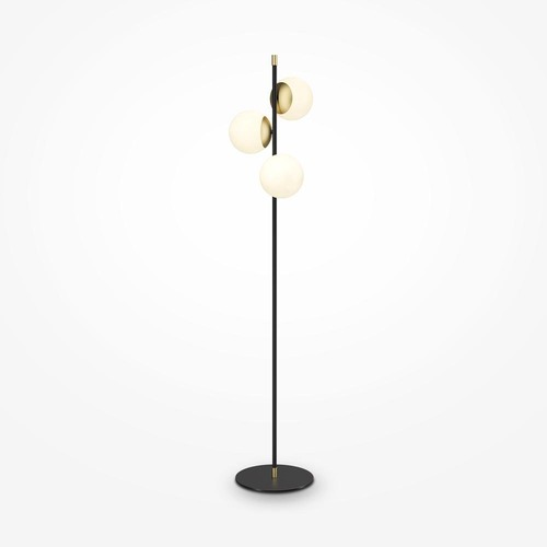 Stojací lampy - M MOD048FL-03G Stojací lampa Nostalgia 3x40W zlatá matné sklo kov - MAYTONI - foto 1