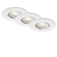 Kruhová - BRI 7146-036 3ks sada ultraploché LED vestavné svítidlo, pr. 9 cm, 5 W, bílé - BRILONER