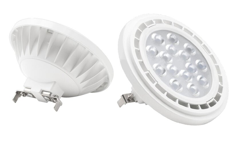 G53 - CEN SLAR111-124030 AR111 LED SUPERLED 11W AR111 3000K 800Lm 30d G53 12VAC/DC 111x58mm IP20 - CENTURY - foto 1