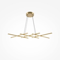 Podélná - M MOD244PL-L50BSK Závěsné svítidlo Halo 3500K 50W teplá bílá mosaz hliník - MAYTONI