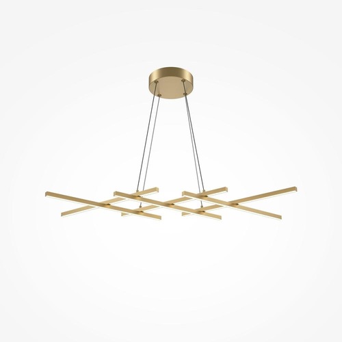 Podélná - M MOD244PL-L50BSK Závěsné svítidlo Halo 3500K 50W teplá bílá mosaz hliník - MAYTONI - foto 1