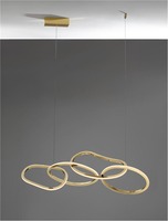 Podélná - NV 9248111 Závěsné svítidlo GIRISH zlatá nerez ocel a akryl LED 50W 230V 3000K IP20 stmívatelné - NOVA LUCE