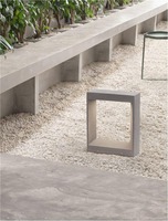 Sloupková - NV 9540217 Venkovní sloupkové svítidlo CAIRO šedý beton skleněný difuzor LED 8W 3000K 120-230V IP65 - NOVA LUCE