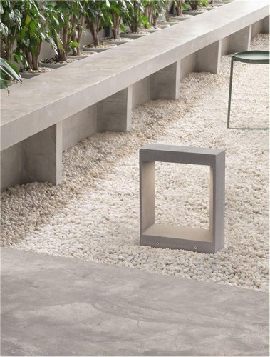 Sloupková - NV 9540217 Venkovní sloupkové svítidlo CAIRO šedý beton skleněný difuzor LED 8W 3000K 120-230V IP65 - NOVA LUCE - foto 1