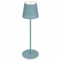 Na stůl - BRILO 7438-010 LED nabíjecí stolní lampa 38 cm 2,6W 280lm tyrkysová - BRILO