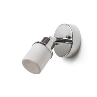 K zrcadlu - RED R13695 LINN I nástěnná opálové sklo/chrom 230V G9 LED 3W IP44 - RED - DESIGN RENDL