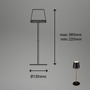 Na stůl - BRILO 7438-114 LED nabíjecí stolní lampa 38 cm 2,6 W 280lm černá-dřevo - BRILO - foto 10