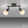 Bodová - LD 12151-18 LOKI LED stropní svítidlo 2 ramenné černé otočné spoty nadčasový design 3000K - JUST LIGHT - foto 10