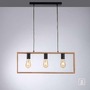 Podélná - LD 15652-18 FRANKY LED závěsné svítidlo, černá, dřevěný rám, kov, 3 ramenné - LEUCHTEN DIREKT / JUST LIGHT - foto 10