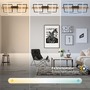 Hranatá - BRI 3841014 Cadre LED stropní svítidlo, přímé a nepřímé osvětlení, dálkový ovladač, černá/dřevo - BRILONER - foto 10