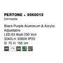 Kruhová - NV 9365013 Závěsné svítidlo PERTONE černý fialový hliník a akryl nastavitelné LED 63W 230V 3000K IP20 stmívatelné - NOVA LUCE - foto 10