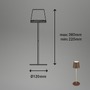 Na stůl - BRILO 7438-017 LED nabíjecí stolní lampa 38 cm 2,6W 280lm hnědé - BRILO - foto 10