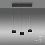 Vícečetná - LD 15261-18 LED závěsné svítidlo černé 3 ramenné nastavitelná výška do jídelny krokově stmívatelné 3000K - JUST LIGHT - foto 10