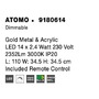 Dekorativní - NV 9180614 Svítidlo závěsné ATOMO zlatý kov a akryl LED 14 x 2.4W 230V 3000K IP20 vč. dálkového ovládání stmívatelné - NOVA LUCE - foto 10