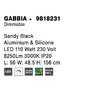 Vícečetná - NV 9818231 Závěsné svítidlo GABBIA černý hliník a silikon LED 110W 230V 3000K IP20 stmívatelné - NOVA LUCE - foto 10