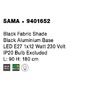 Stojací lampy - NV 9401652 Stojací lampa SAMA černé stínidlo černá hliníková základna E27 1x12W 230V IP20 bez žárovky - NOVA LUCE - foto 10