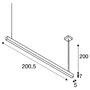 Podélná - LA 1001409 GLENOS profilové závěsné svítidlo LED, 4000 K, černá, 2 m, 85 W - BIG WHITE (SLV) - foto 10