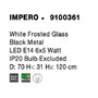 Dekorativní - NV 9100361 Závěsné svítidlo IMPERO bílé matné sklo černý kov E14 6x5W IP20 bez žárovky - NOVA LUCE - foto 10