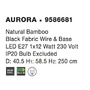 Válec - NV 9586681 Závěsné svítidlo AURORA přírodní bambus černý kabel E27 1x12W bez žárovky - NOVA LUCE - foto 10