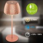 Stolní lampy dekorační - BRILO 7553013 Nabíjecí stolní lampa Riffle - 36,5 cm, 2W, 200lm, IP44, bezdrátová, LED, stmívatelná, dotykový vypínač, měď - BRILO - foto 10