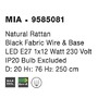 Válec - NV 9585081 Závěsné svítidlo MIA závěsné svítidlo, železo a ratan, přírodní barva E27 1x12W IP20 bez žárovky - NOVA LUCE - foto 10
