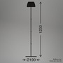 Stojací lampy - BRI 1625015 Loca stojanová lampa - 8W, 800lm, LED, dotykový vypínač, stmívatelná, teplá bílá, antracit - BRILONER - foto 10
