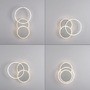 Kruhová - LD 14116-55 SEVENT LED stropní svítidlo stříbrná kruhové jednoduché teplé bílé světlo 3000K - LEUCHTEN DIREKT / JUST LIGHT - foto 10