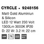 Nepřímé osvětlení - NV 9248156 Nástěnné svítidlo CYRCLE matný zlatý hliník a akryl LED 12W 230V 3000K IP20 - NOVA LUCE - foto 10