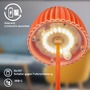 Stolní lampy dekorační - BRILO 7552012 Nabíjecí stolní lampa Riffle Mini - 20 cm, 1,5W, 150lm, bezdrátová, LED, stmívatelné, dotykový vypínač, oranžová - BRILO - foto 10