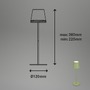 Na stůl - BRILO 7438019 LED nabíjecí stolní lampa 38 cm 2,6W 280lm limetkově zelená (starý kód: BRILO 7438-019) - BRILO - foto 10