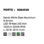 Hranatá - NV 9364038 Stropní svítidlo PORTO bílá ocel hliník a akryl LED 19W 230V 3000K IP20 - NOVA LUCE - foto 10