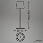 Stolní lampy dekorační - BRILO 7708011 Bota stolní lampa - 1,8W, 120lm, nabíjecí, LED, stmívatelné, dotykový vypínač, teplá bílá, béžová - BRILO - foto 10