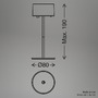 Stolní lampy dekorační - BRILO 7629011 Kira stolní lampička - 3W, 200lm, bezdrátová, LED, dotykový vypínač, stmívatelné, béžová - BRILO - foto 10