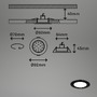 Kruhová - BRI 7034-035 CCT LED vestavná svítidla sada, pr.9,2 cm, 3x LED, 4,8 W, 450 lm, černá - BRILONER - foto 10