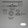 Kruhová - BRI 7034-036 CCT LED vestavná svítidla sada, pr.9,2 cm, 3x LED, 4,8 W, 450 lm, bílé - BRILONER - foto 10