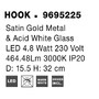 Stolní lampy dekorační - NV 9695225 Stolní lampa HOOK saténový zlatý kov a opálové bílé sklo LED 4.8W 230V 3000K IP20 - NOVA LUCE - foto 10