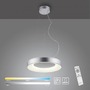 Kruhová - LD 17075-21 KETO ANIKA LED závěsné svítidlo stříbrné ovládané přes aplikaci Tuya stmívatelné RGB+CCT RGB+2700-5000K - LEUCHTEN DIREKT / JUST LIGHT - foto 10